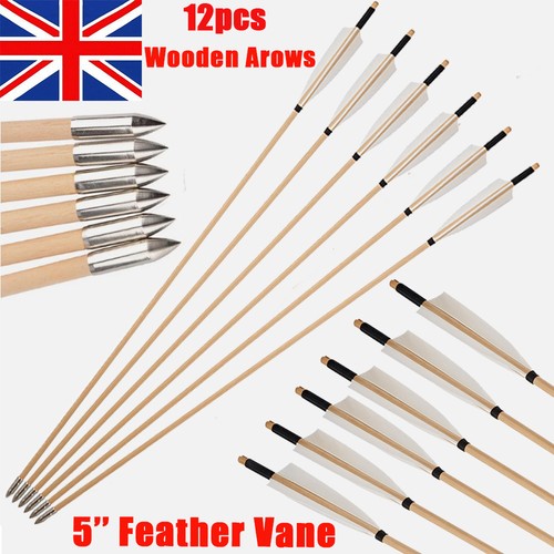 12pz frecce legno tiro - 12pz,